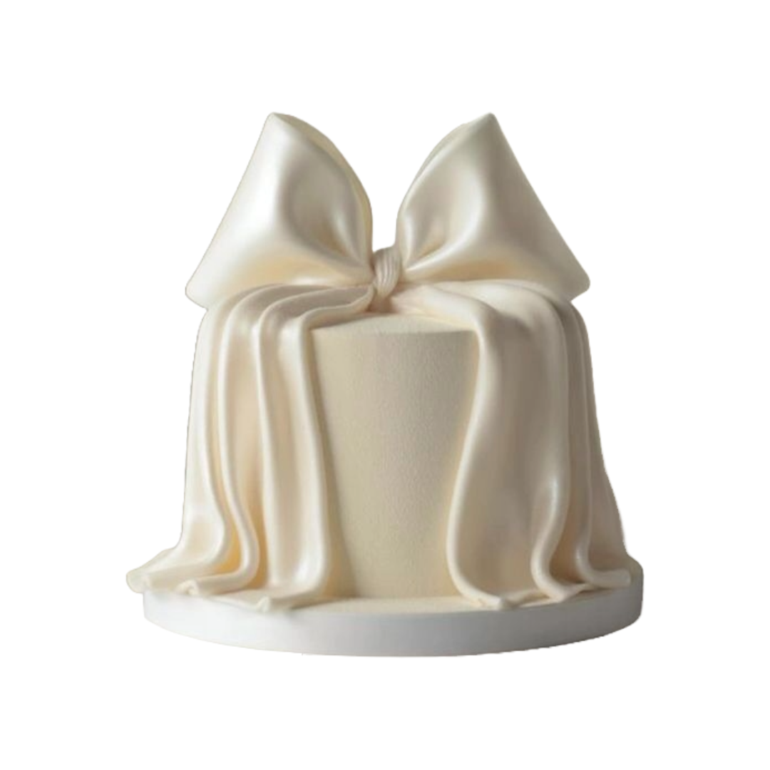 White Bow Cake | Kool Cakes
